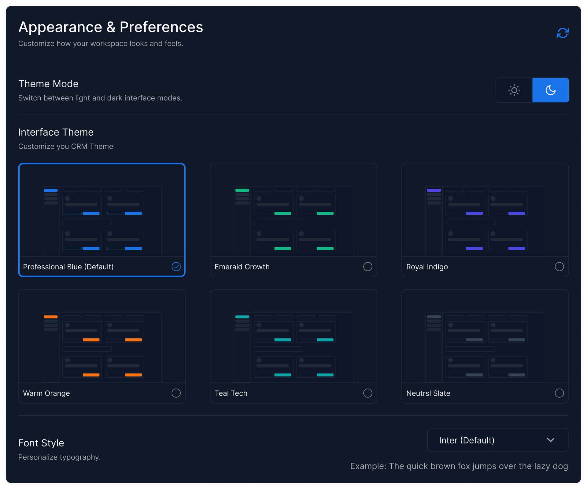 Dark Mode Customization