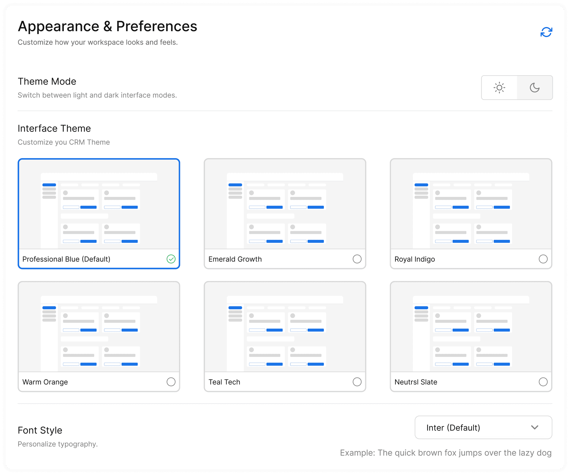 Light Mode Customization